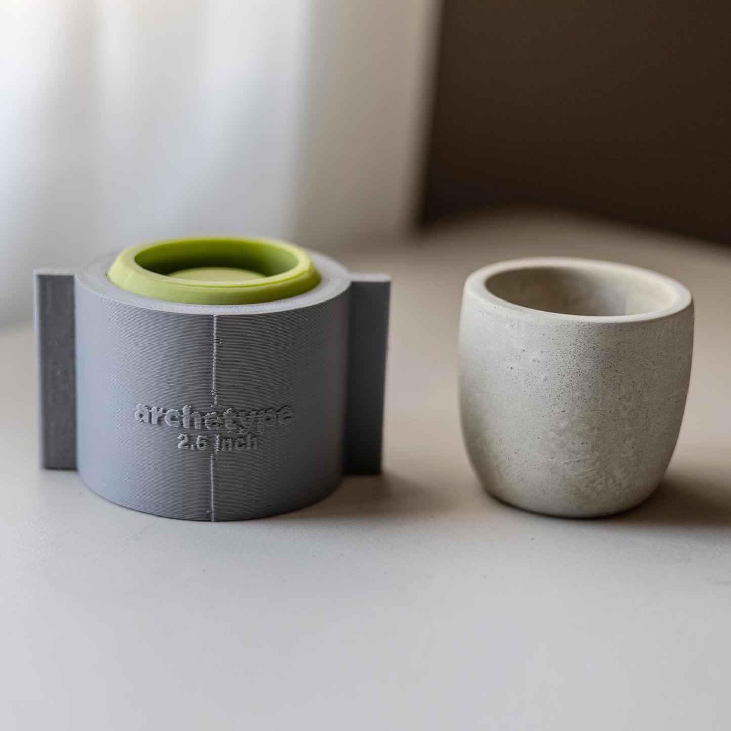 2.5 inch Planter Silicone Mold with Casting Frame