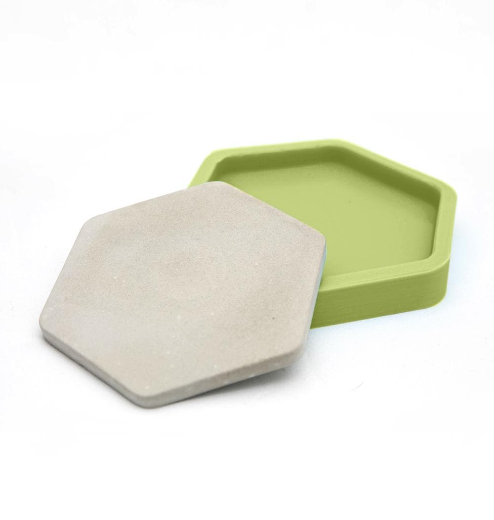 4pcs Hexagon Coaster Silicone Molds for Resin, Concrete & Plaster