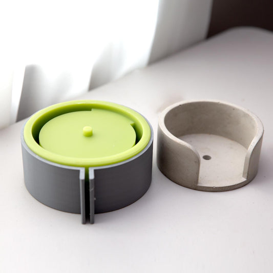 Circular Coaster Case Silicone Mold for 4inx4in Coaster