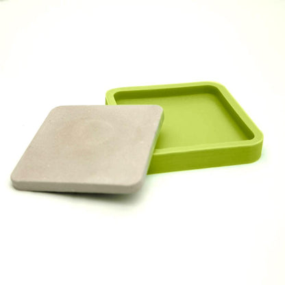 4pcs Square Coaster Silicone Molds for Resin, Concrete & Plaster
