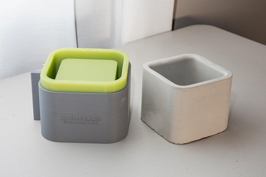 12oz Cube Candle Jar Silicone Mold with Casting Frame